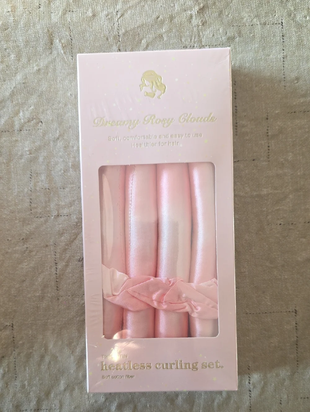 NWT Dreamy Rosy Clouds The Satin Heatless Curling Set